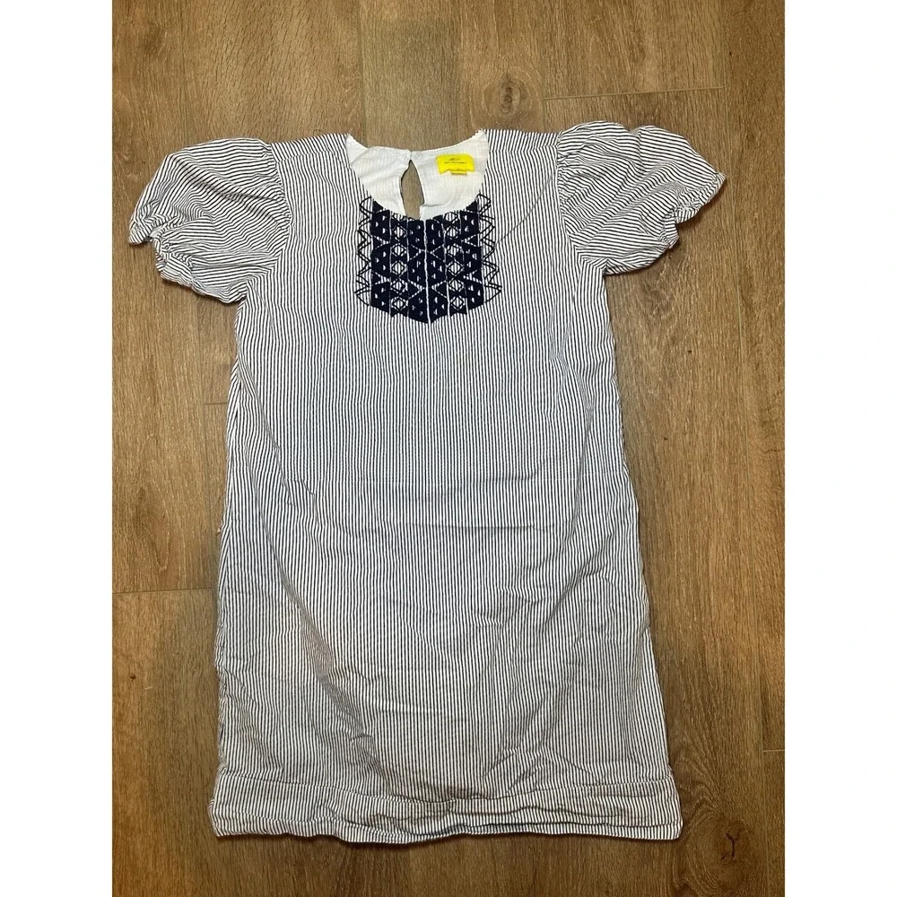Roller Rabbit Girls Roberta Capellini Lorelei Embroidered Dress 10 Years Navy